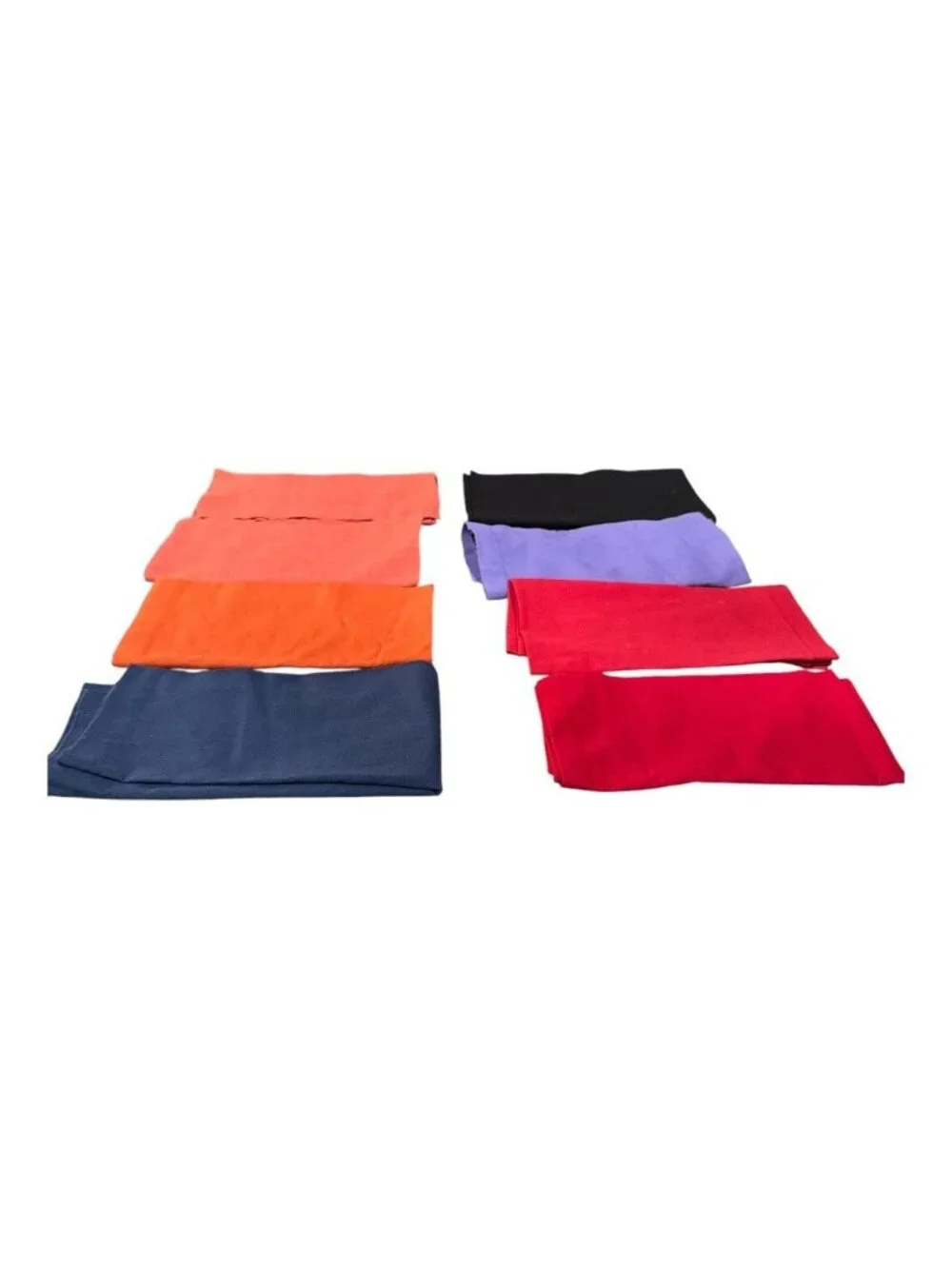 Set Of 8 Cotton Dinner Napkins In Assorted Colors For Table Settings